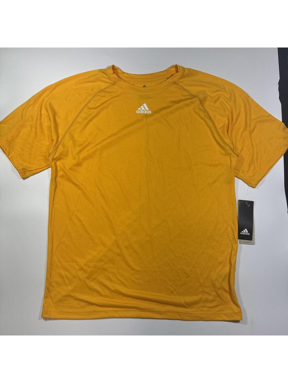 Adidas Climalite Gold Yellow Men Size Small Active T-shirt Tee Polyester Sports